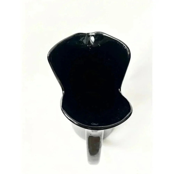 MCM Royal Haeger Drip Glaze Ultra Tall Black & Green Pitcher - 16" tall - Picture 8 of 10